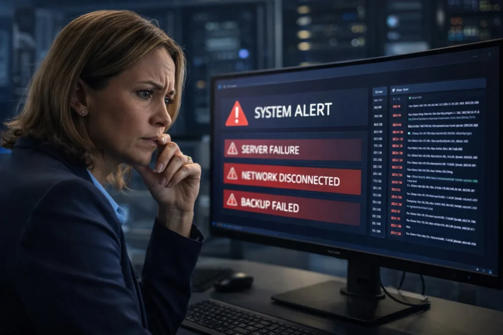 señales de falta de gestión TI en empresas - alerta de sistemas