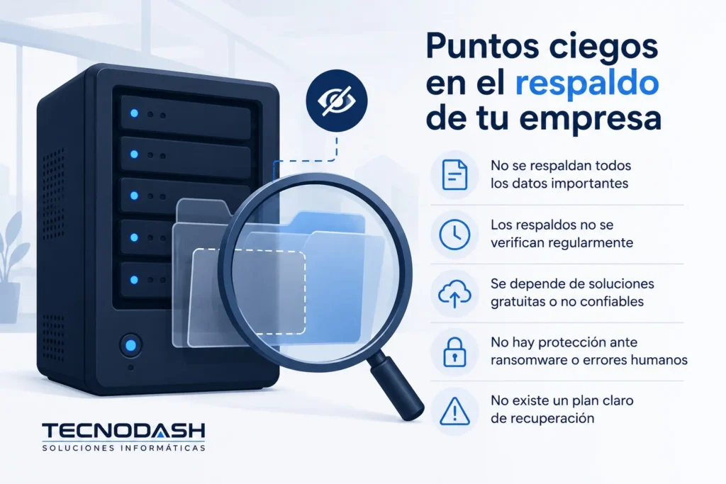Puntos ciegos comunes en el respaldo de información de una empresa